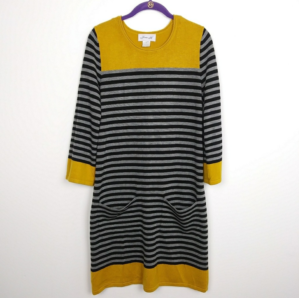 Jessica H Striped Sweater Dress Women's Size S